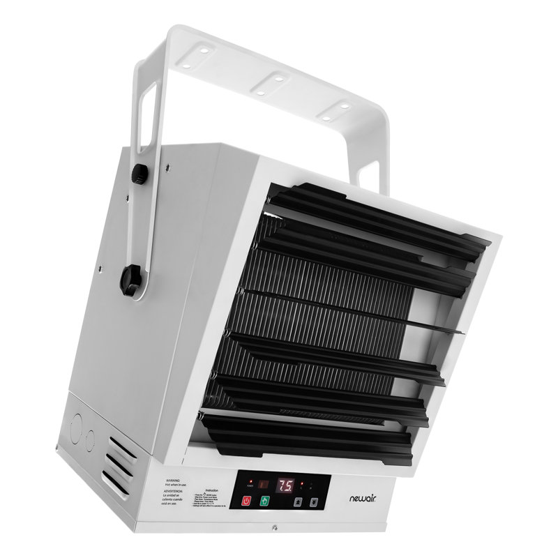 Newair Hardwired 240v Electric Garage Heater 10 000W Powerful Fan Forced for Ceiling Wall or Counter Mount Heats up to 1605 sq.ft. Wayfair